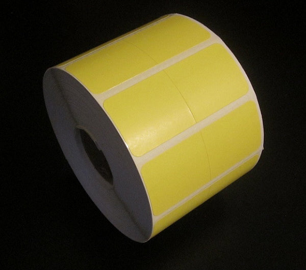 Zebra Compatible #800999-01Y 2up DT YELLOW Removable (Single Roll)